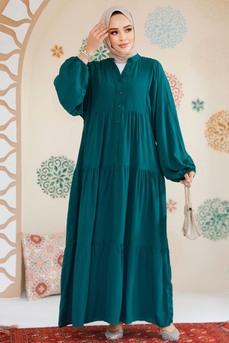 Modest Emerald Green Dress For Women 20612ZY - NEVA STYLE
