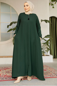 Modest Emerald Green Dubai Abaya 26301ZY - 2