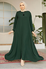 Modest Emerald Green Dubai Abaya 26301ZY - 1