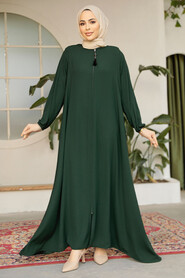 Modest Emerald Green Dubai Abaya 26301ZY - 3