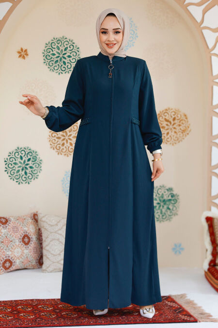 Modest Emerald Green Dubai Abaya 45289ZY - NEVA STYLE