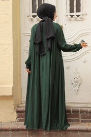 Modest Emerald Green Dubai Abaya 520180ZY - 3