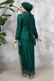 Modest Emerald Green Engagement Gown 4891ZY - 4