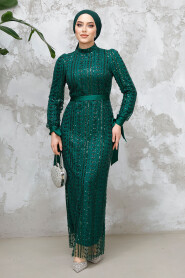 Modest Emerald Green Engagement Gown 4891ZY - 2