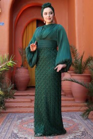 Modest Emerald Green Engagement Gown 4961ZY 