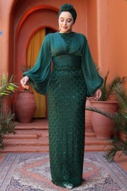 Modest Emerald Green Engagement Gown 4961ZY - 3