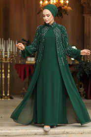 Modest Emerald Green Evening Dress 25903ZY 