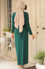 Modest Emerald Green Evening Dress 30014ZY - 4