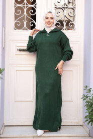 Modest Emerald Green Knitwear Dress 60321ZY - 2