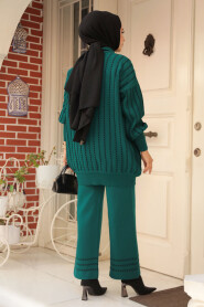 Modest Emerald Green Knitwear Dual Suit 10217ZY - 3