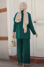 Modest Emerald Green Knitwear Dual Suit 10254ZY - 3