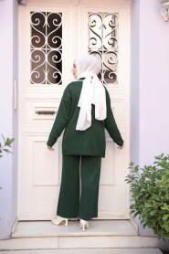 Modest Emerald Green Knitwear Dual Suit 50163ZY - 4