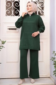 Modest Emerald Green Knitwear Dual Suit 60381ZY - 2