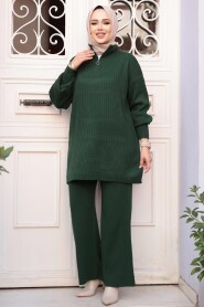 Modest Emerald Green Knitwear Dual Suit 60381ZY - 3