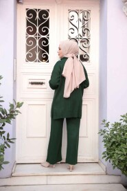 Modest Emerald Green Knitwear Dual Suit 60381ZY - 4