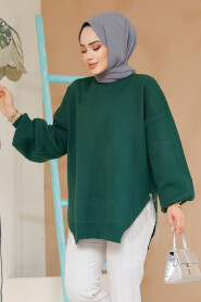 Modest Emerald Green Knitwear Jumper Top 17202ZY - 3