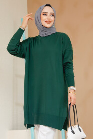 Modest Emerald Green Knitwear Jumper Top 17203ZY - 3