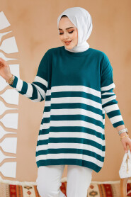 Modest Emerald Green Knitwear Jumper Tunic 5325ZY 