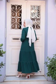 Modest Emerald Green Long Dress 596ZY - 4