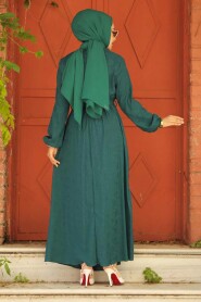 Modest Emerald Green Long Sleeve Dress 60931ZY - 4