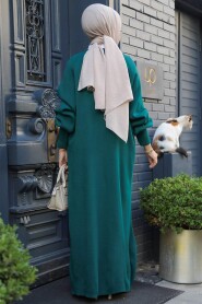 Modest Emerald Green Long Sleeve Knitwear Dress 100013ZY - 4