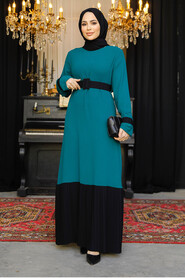 Modest Emerald Green Long Sleeve Maxi Dress 51954ZY - 3