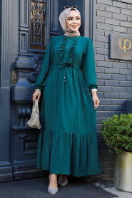 Modest Emerald Green Maxi Dress 6731ZY - 3