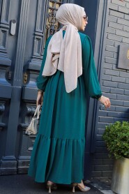 Modest Emerald Green Maxi Dress 6731ZY - 4