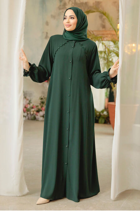Modest Emerald Green Plus Size Abaya 45275ZY - NEVA STYLE
