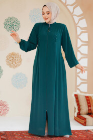 Modest Emerald Green Plus Size Abaya 45282ZY - 1