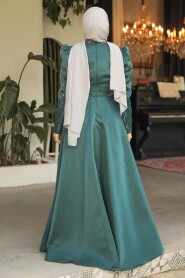 Modest Emerald Green Satin Evening Dress 51891ZY - 2