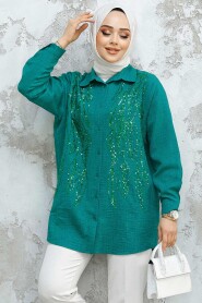 Modest Emerald Green Shirt Top 45280ZY - 3