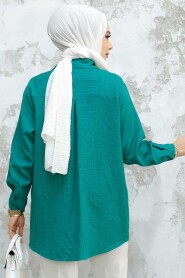 Modest Emerald Green Shirt Top 45280ZY - 4