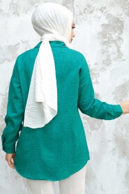 Modest Emerald Green Shirt Tunic 4526ZY - 3