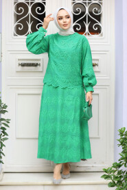 Modest Emerald Green Skirted Dual Suit 14181ZY - 2