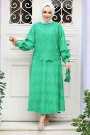 Modest Emerald Green Skirted Dual Suit 14181ZY - 1