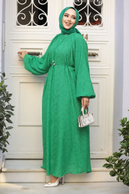 Modest Emerald Green Summer Dress 14291ZY - 2