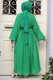 Modest Emerald Green Summer Dress 14291ZY - 4