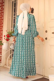 Modest Emerald Green Summer Dress 23422ZY - 2