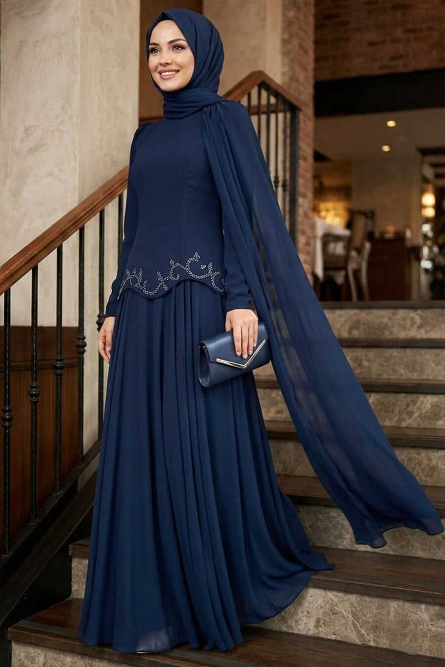 sachin and babi light blue dress long cape dress main image 0