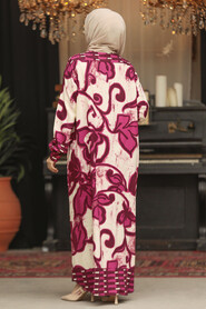 Modest Fuchsia Maxi Dress 23171F - 2