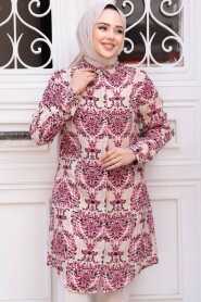 Modest Fuchsia Plus Size Top 11737F - 2