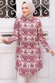 Modest Fuchsia Plus Size Top 11737F - 3