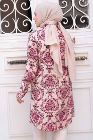 Modest Fuchsia Plus Size Top 11737F - 4