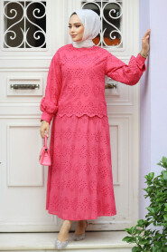 Modest Fuchsia Skirted Dual Suit 14181F 