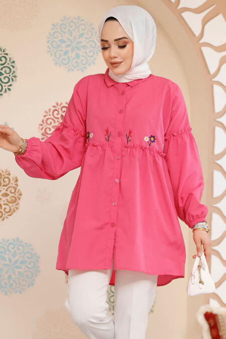 Modest Fuchsia Top 40603F - NEVA STYLE