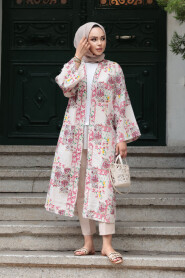 Modest Fushia Kimono 32121F - 3