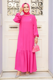 Modest Fushia Maxi Dress 41121F - 2