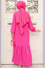 Modest Fushia Maxi Dress 41121F - 3