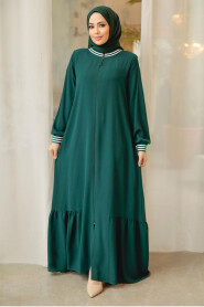 Modest Green Abaya Dubai 45276Y - 3